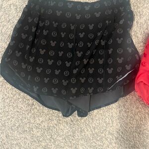 Disney Black Mickey Mouse Patterned Shorts